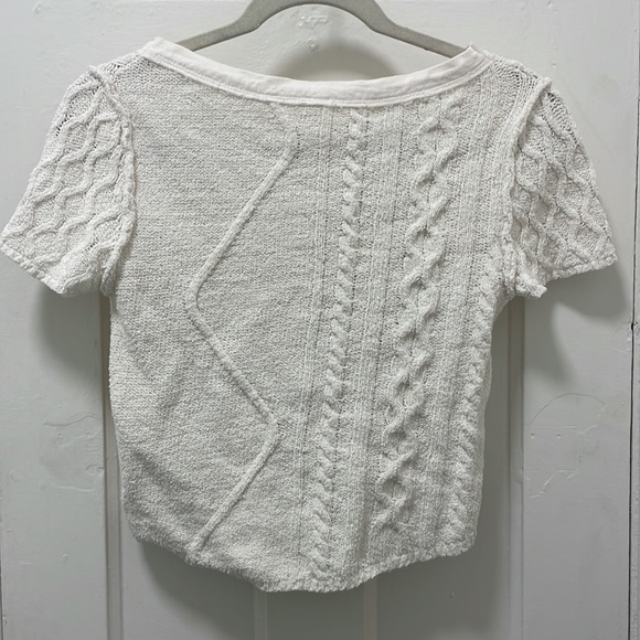 Free People Cable knit sweater size medium ivory - Picture 3 of 3